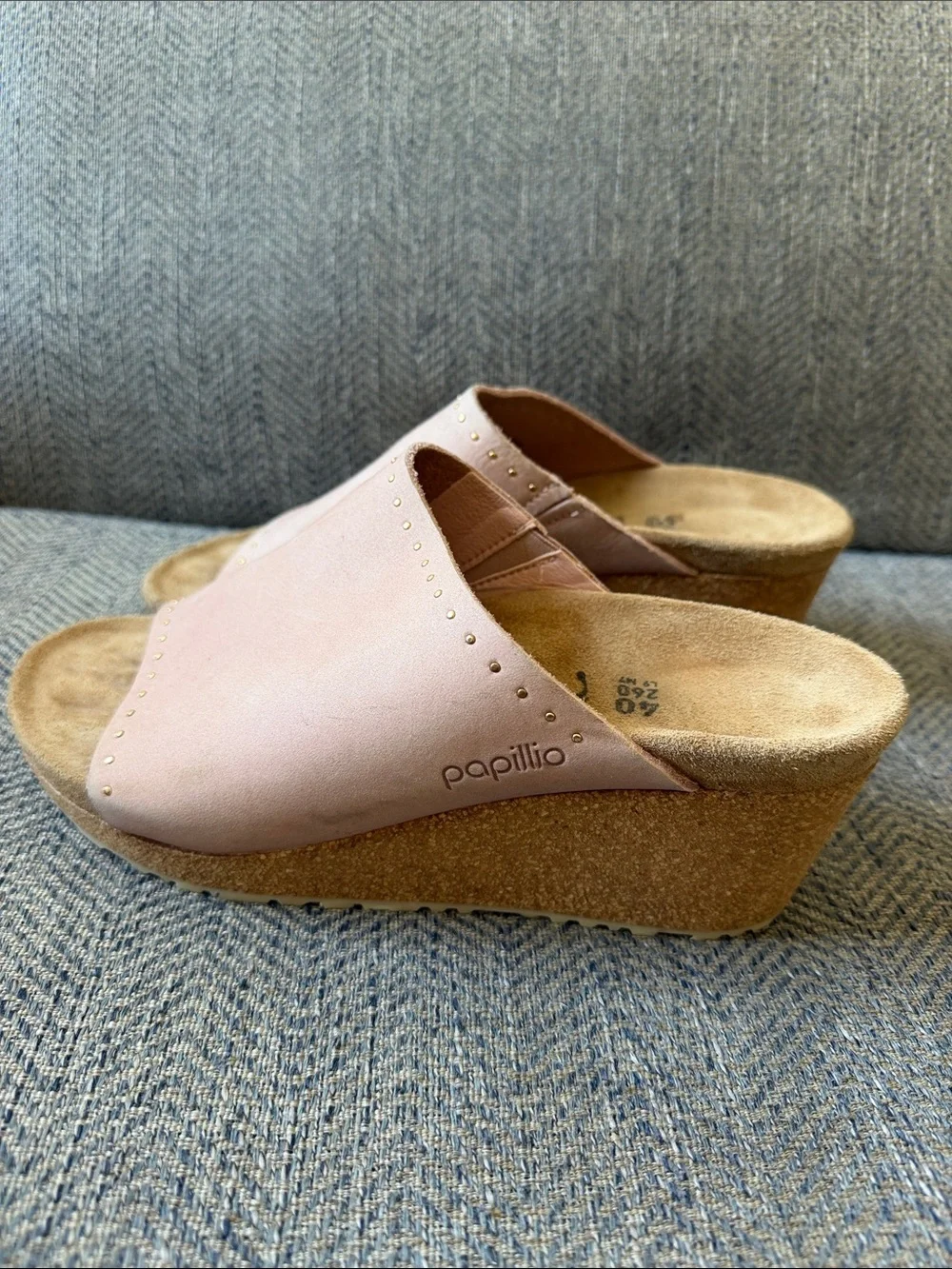 Papillio by Birkenstock Namica Baby Pink Leather Wedge Sandal Size: 40(L9/M7)